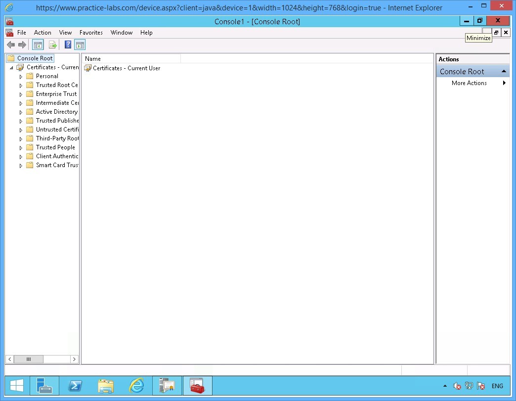 Practice Labs screenshot.